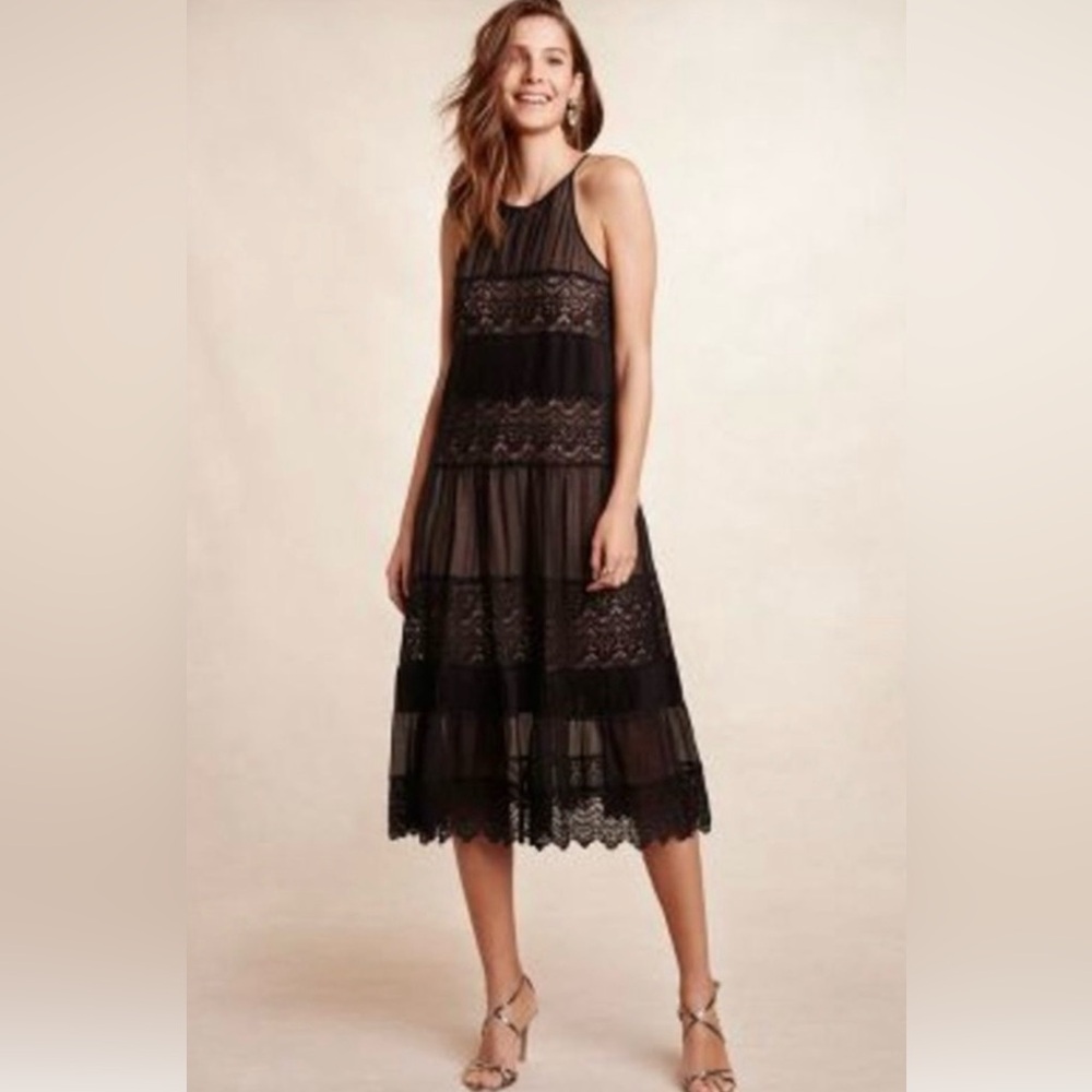 Black lace dress HD in Paris